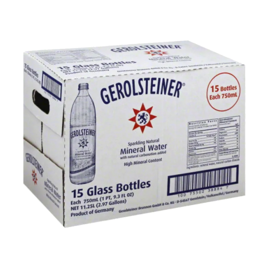 Gerolsteiner Sparkling Mineral Water 15 Bottles 750ml
