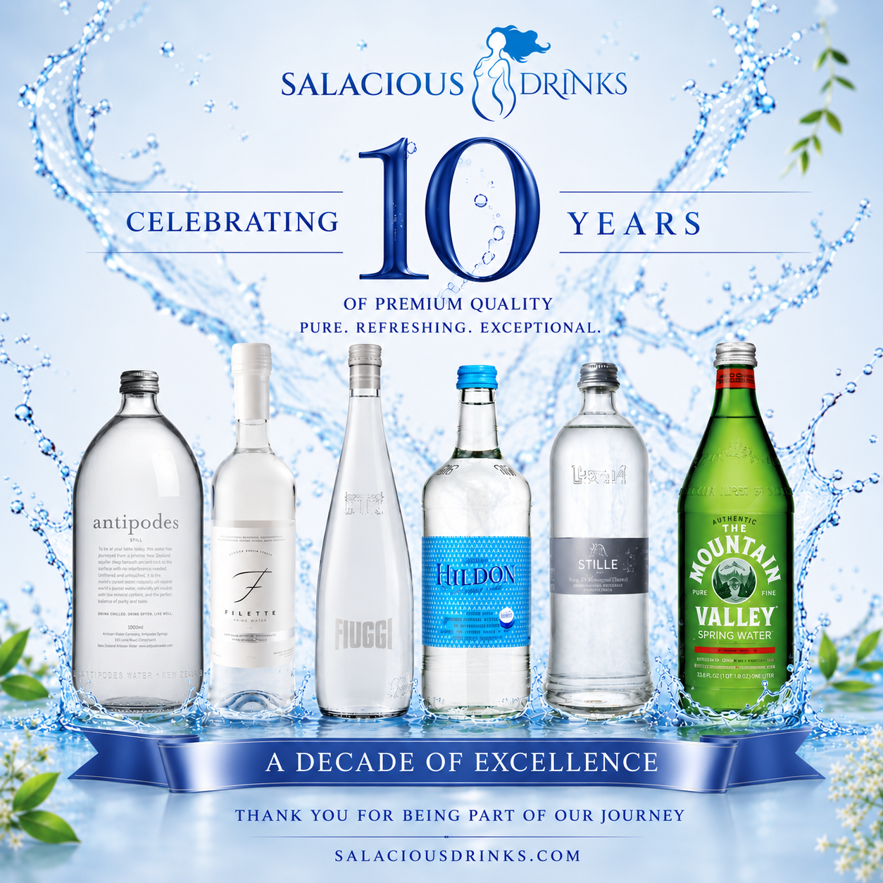 Naturally Sourced Mineral Spring Premium Waters