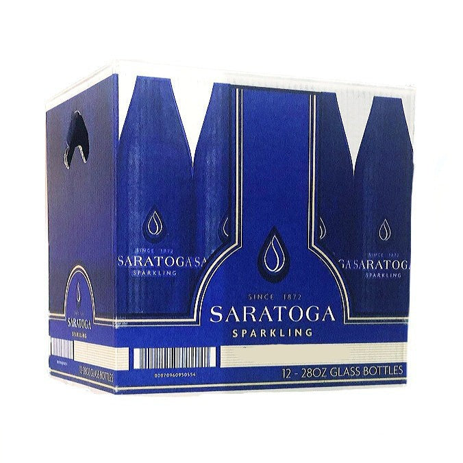 Saratoga Sparkling Carbonated Spring Water 28oz Case