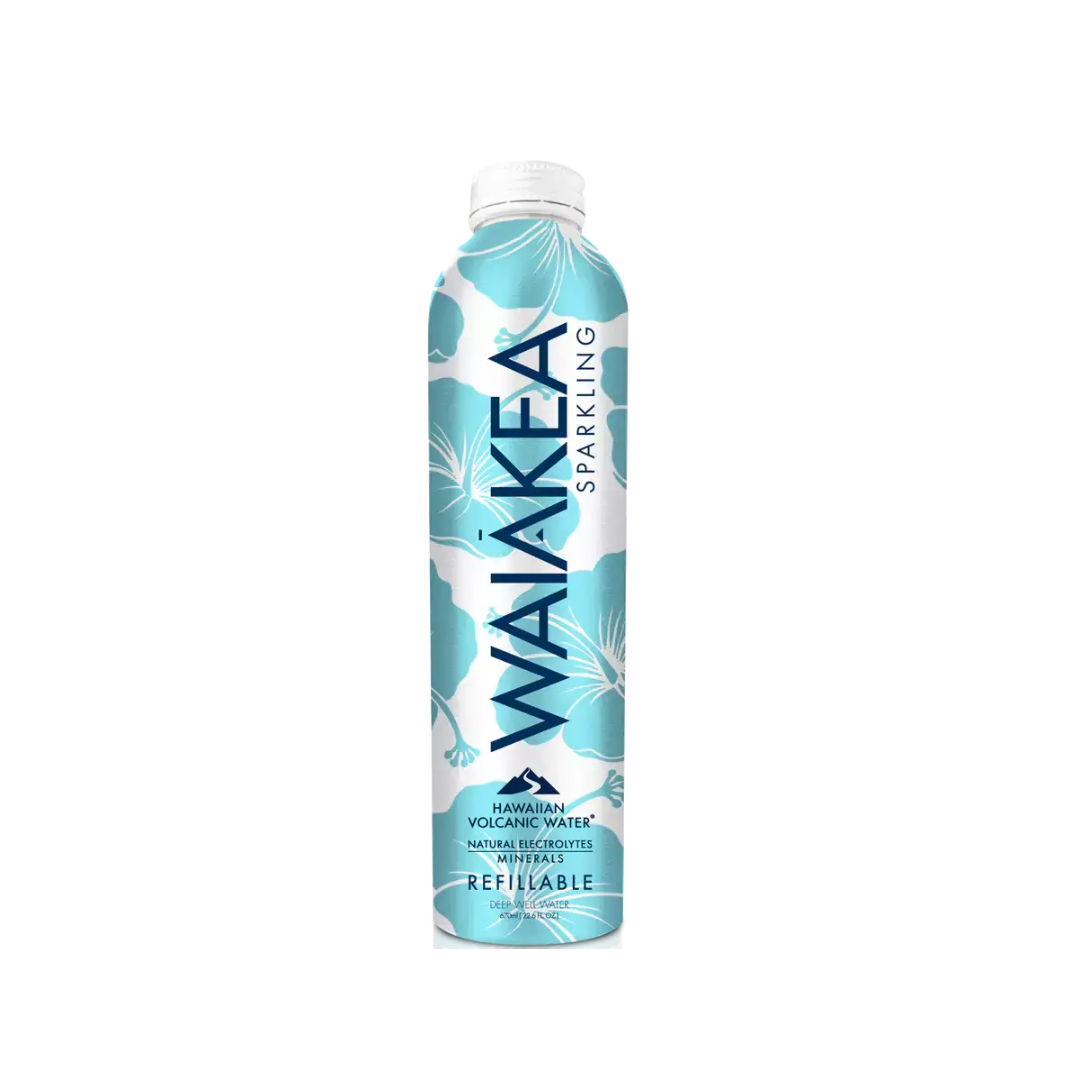 Waiakea Hawaiian Volcanic Sparkling Bottled Water Aluminum
