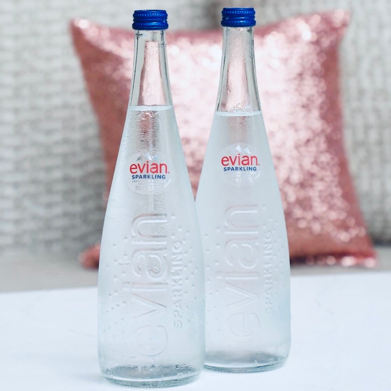 evian Natural Spring Bottled Water Sparkling