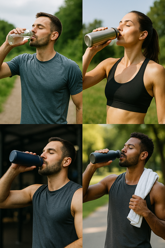 thlete drinking mineral water after a workout – natural hydration at its best"