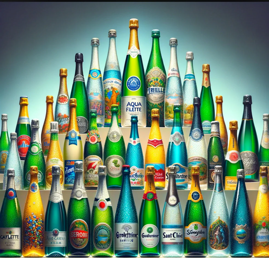 Dry January. Sparkling Bottled Waters