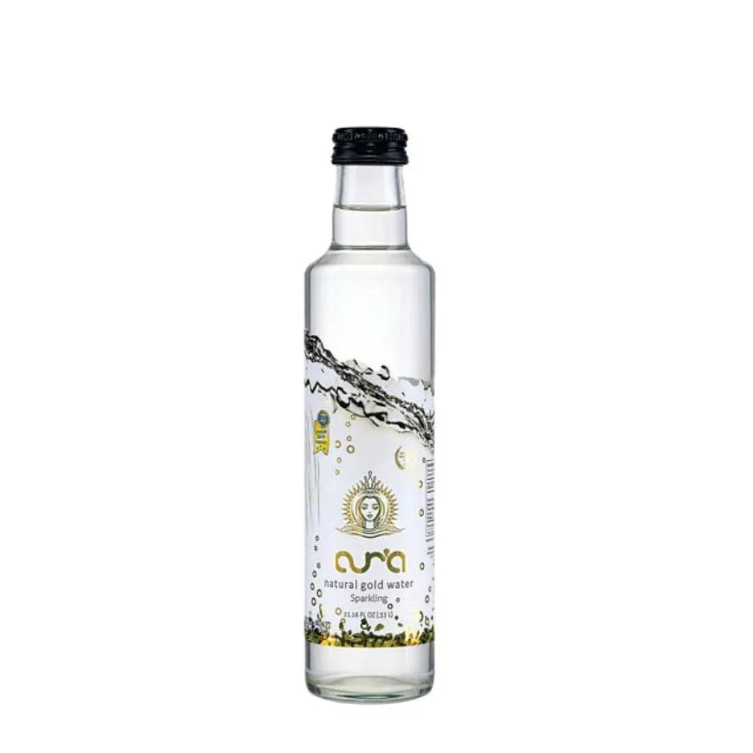 Aura - Natural Gold Water - 330 ml (24 Glass Bottles)