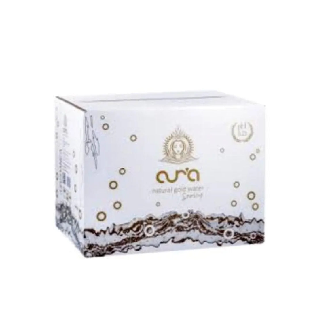 Aur'a Natural Gold Sparkling Bottled Water Case