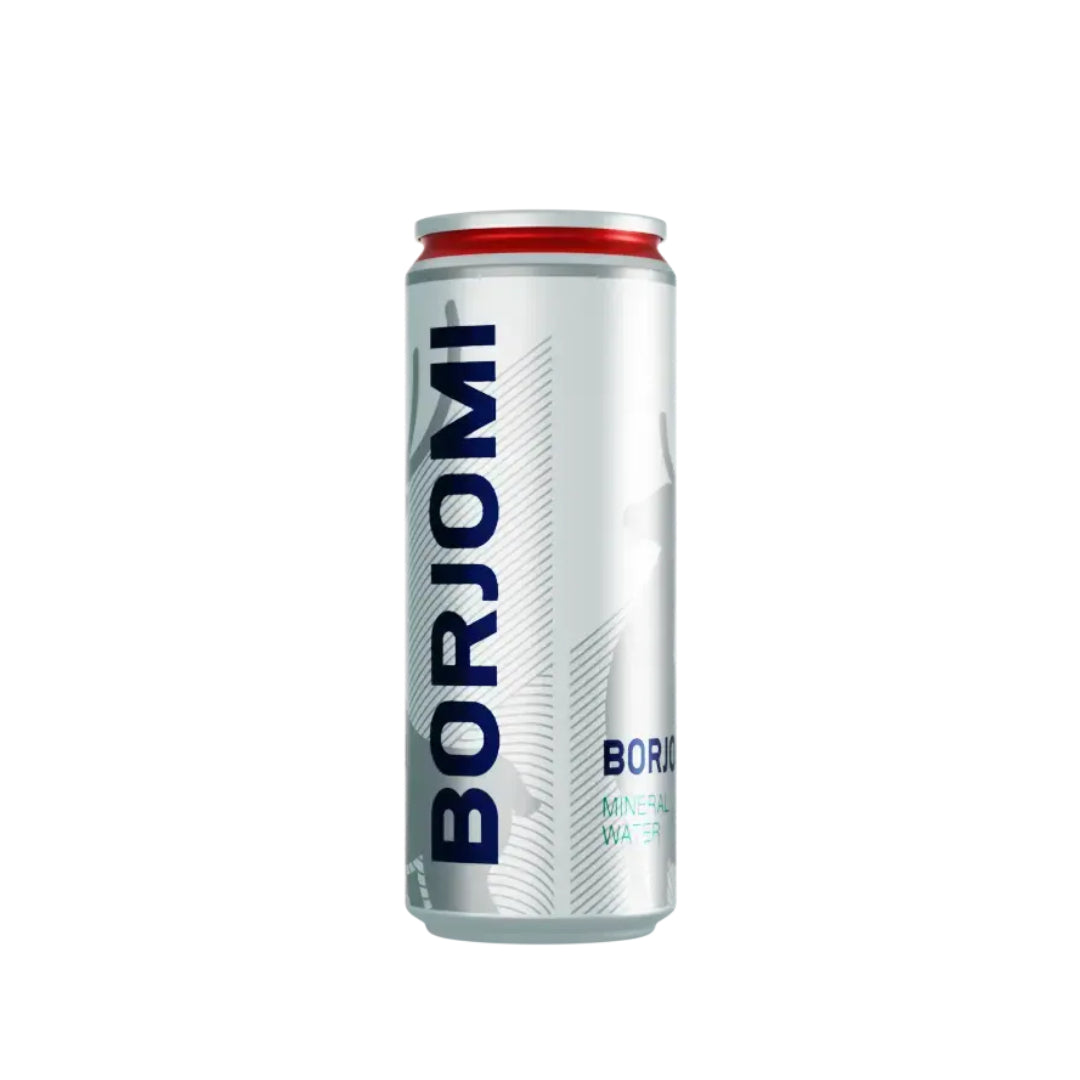 Borjomi Naturally Sparkling High Mineral Water 330ml Aluminum Can
