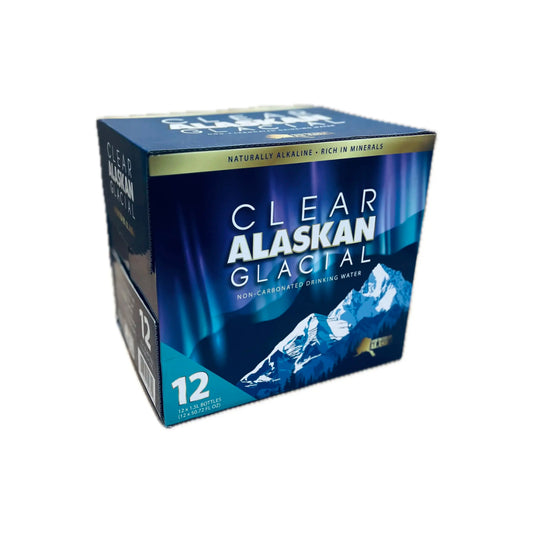 CLEAR ALASKAN GLACIAL Naturally Alkaline Bottled Water 1.5 Liter - Case