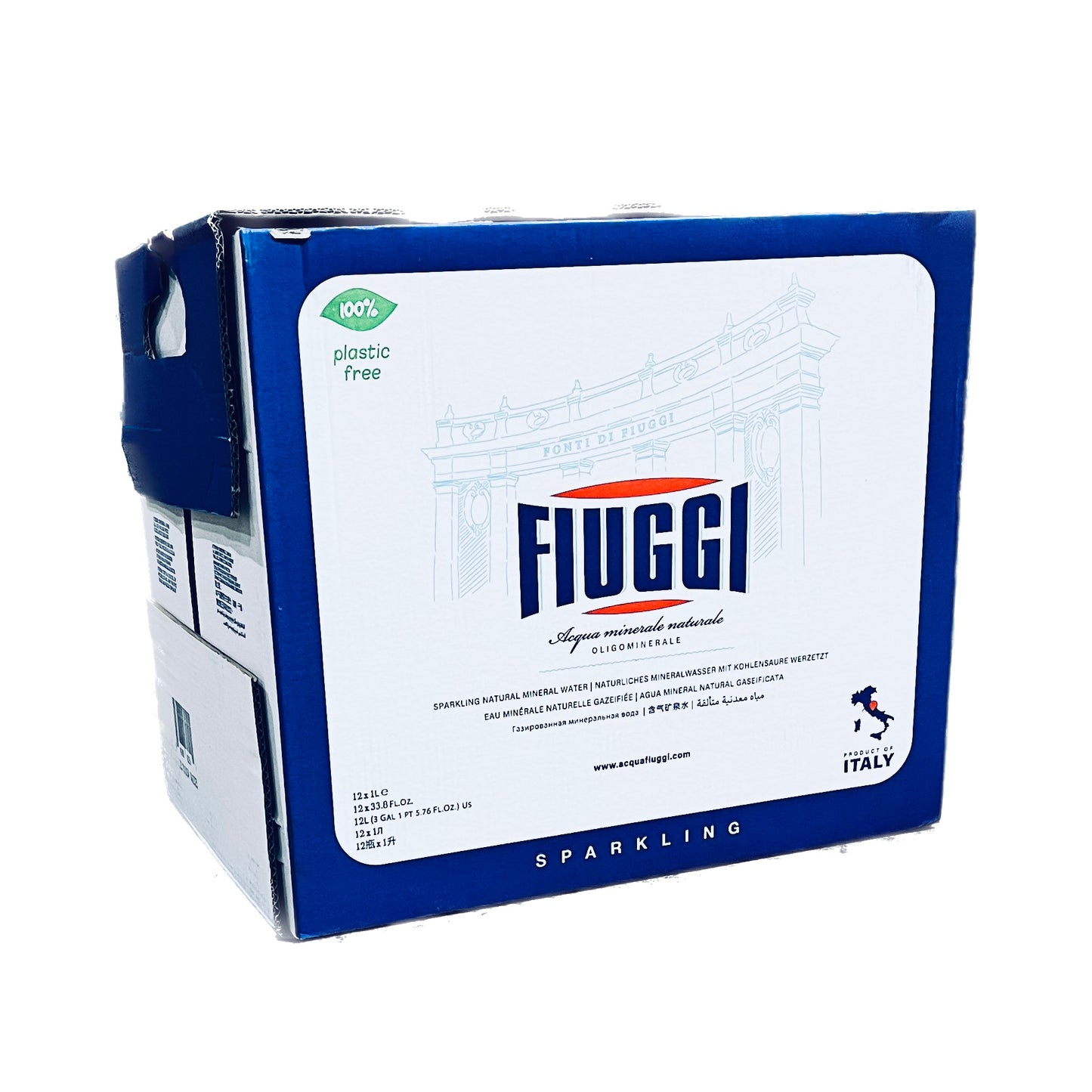 Fiuggi 1L Mineral Sparkling Bottled Water Case of 12