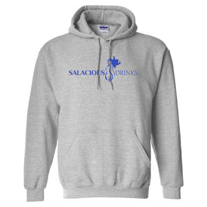 Salacious Drinks Logo Heather Grey Hoodie Front