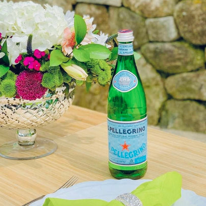 San Pellegrino Italian Sparkling Natural Mineral Water Glass 750ml Glass Bottle
