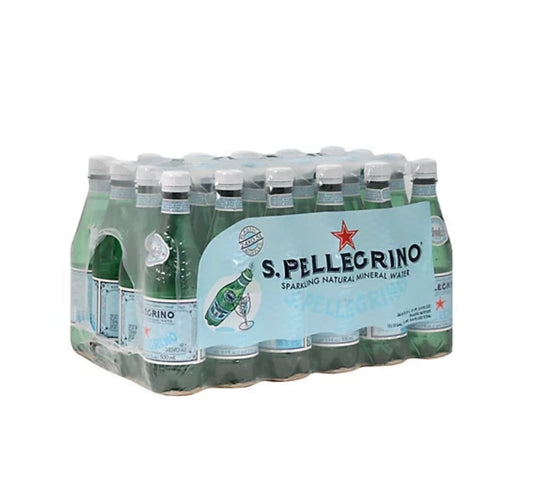 San Pellegrino Italian Sparkling Natural Mineral Water PET 500ml 24 Pack