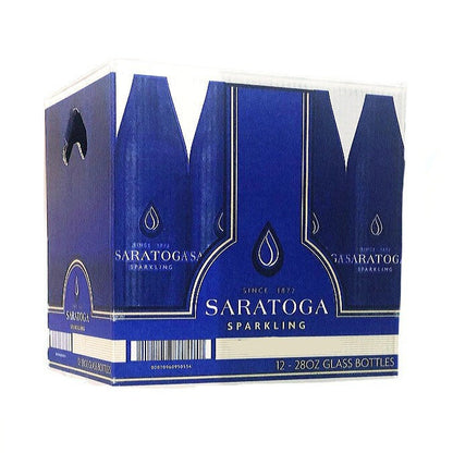 Saratoga Sparkling Carbonated Spring Water 28oz Case