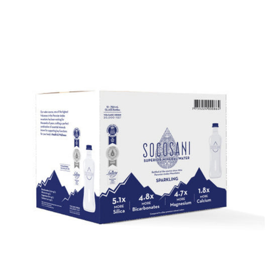 Socosani Sparkling Natural Mineral Water 750ml Case