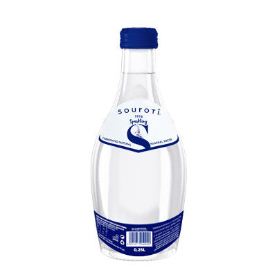 Souroti Naturally Sparkling Mineral Bottled Water 250ml