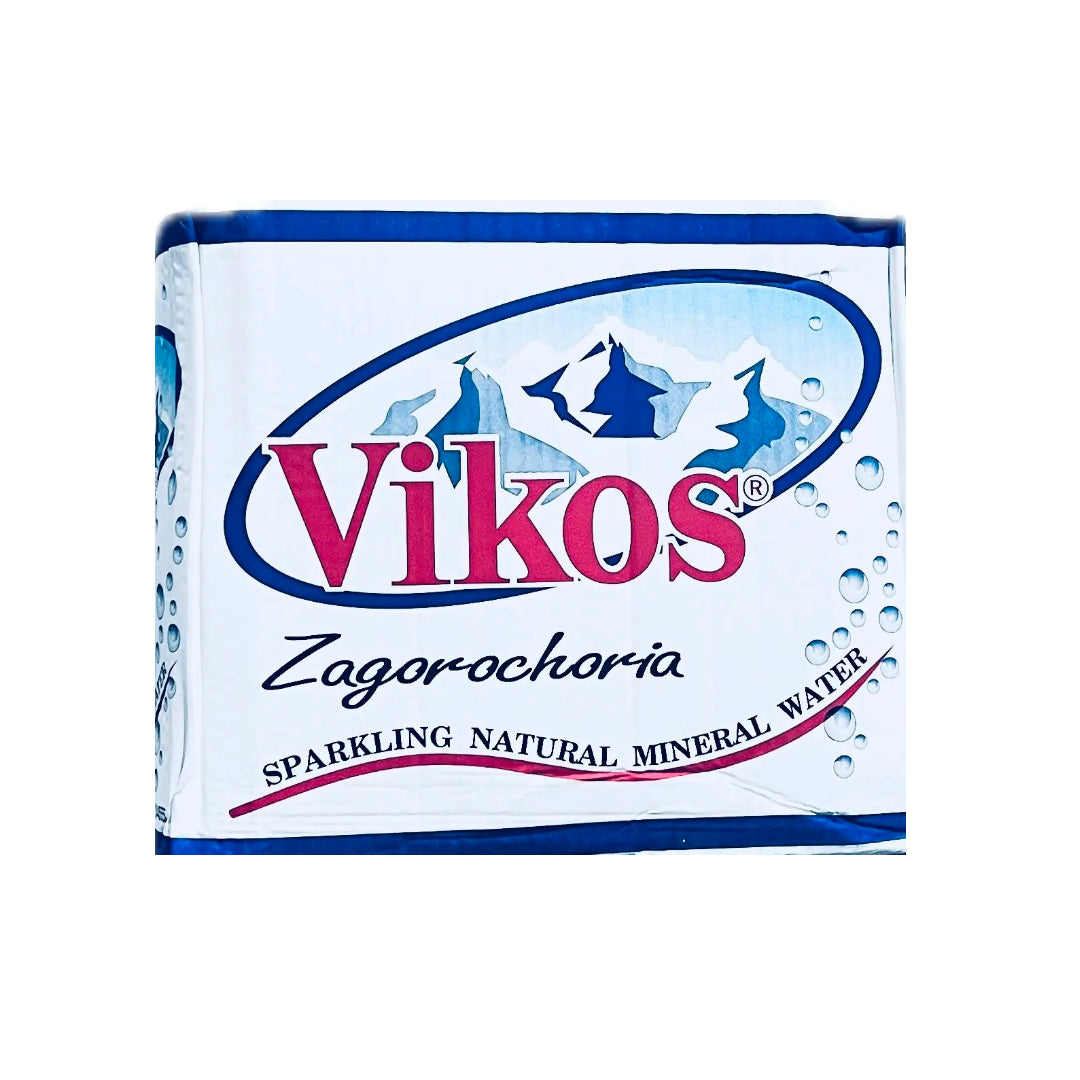 Vikos Sparkling Natural Mineral Water 1L Case