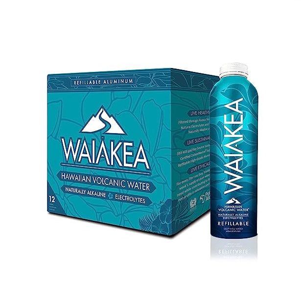 Waiakea Hawaiian Volcanic Bottled Water Aluminum Pack