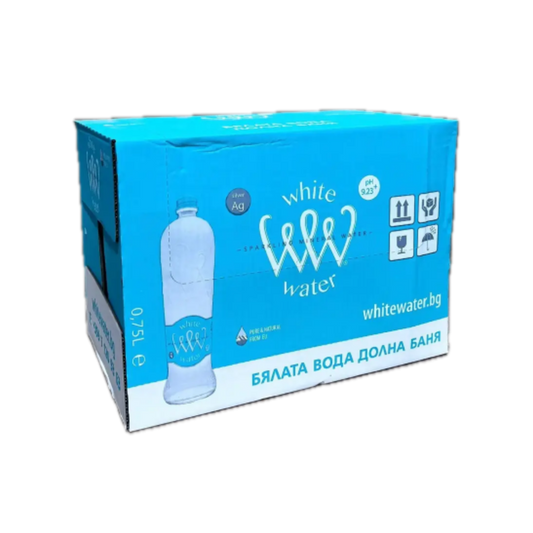 White Water Carbonated Mineral Water 750ml - Case 12