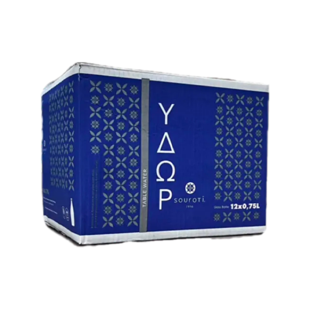 Ydor Greek Natural Mineral Bottled Water Case - 750ml
