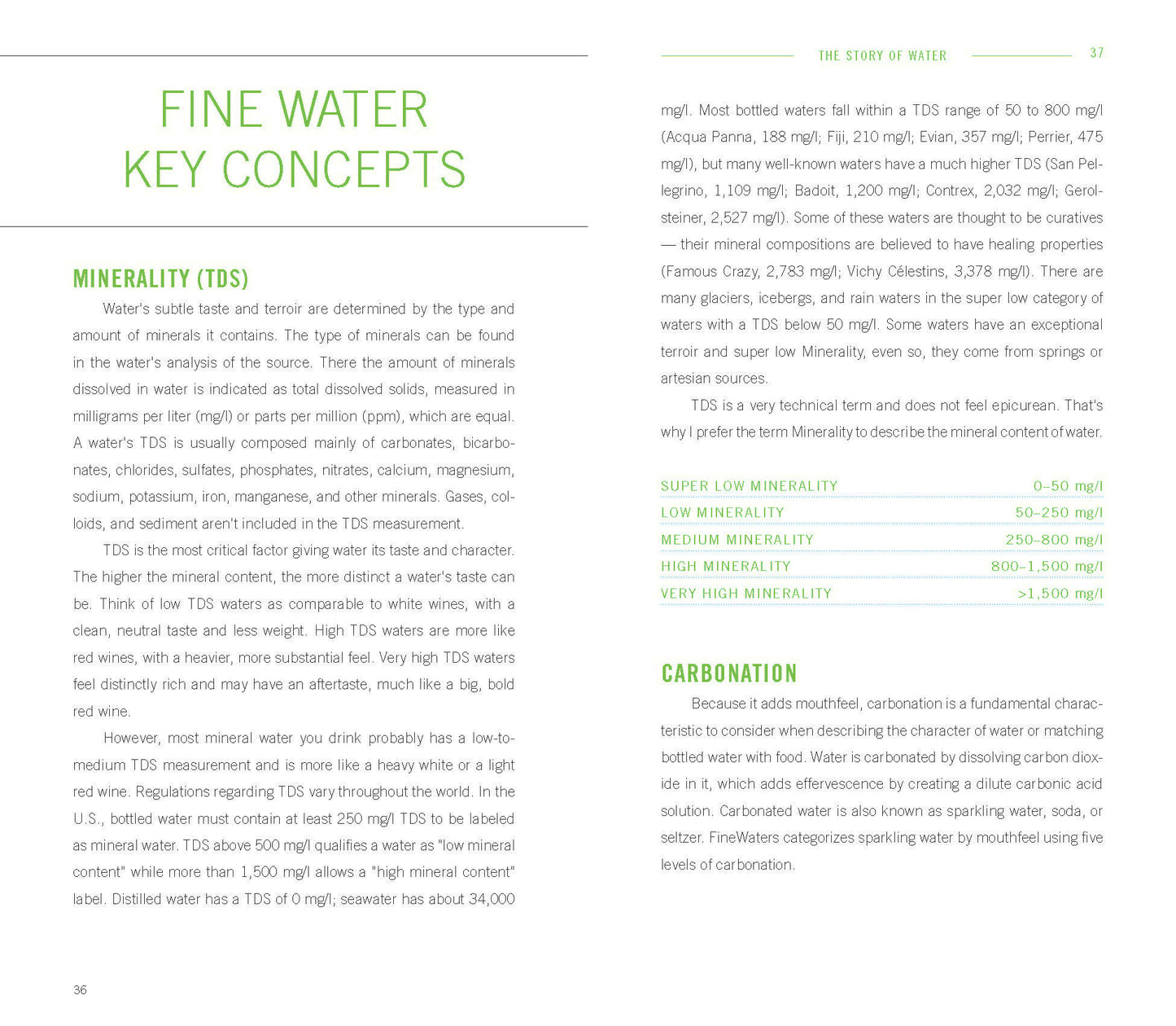 Fine Waters Book KEY CONCEPTS