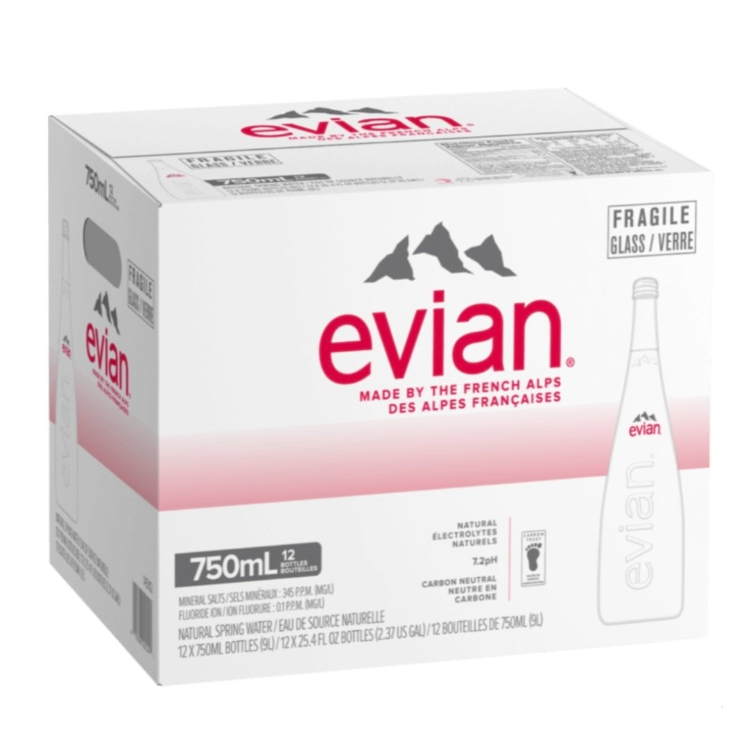 evian Natural Spring Water - Case of 12