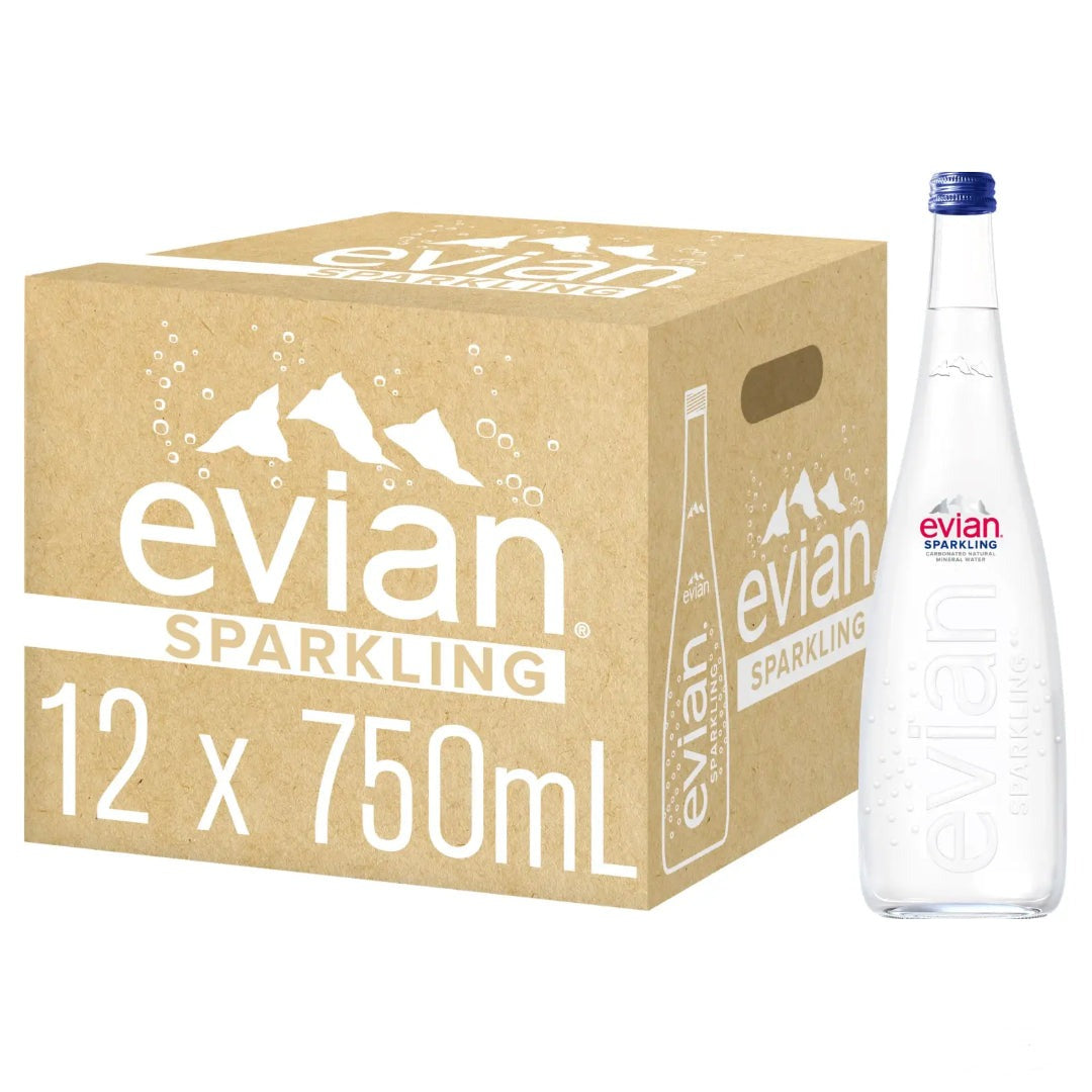 evian Sparkling Water - Case of 12